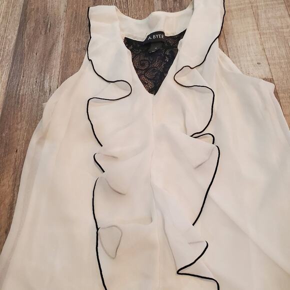 A. Byer medium womens sheer tank top blouse - Picture 2 of 9